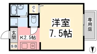 フォブール宮田【102号室】の間取り