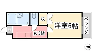 オックスフォードサーカス山越【217号室】の間取り