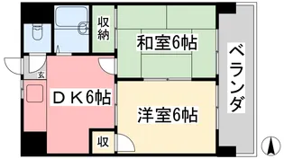 2DKの間取り画像