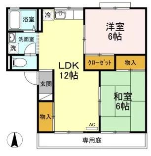 グリーンハイツヒロ B棟【102号室】の間取り