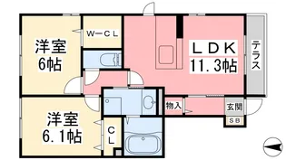 イノセント・シャイン【106号室】の間取り