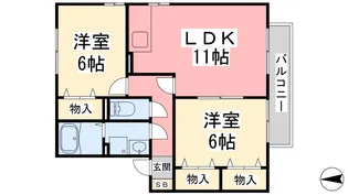 Y・サイレントビレッジ山越 A棟【202号室】の間取り