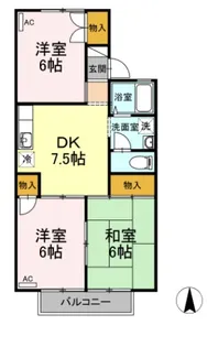 セジュール平田【2階】の間取り