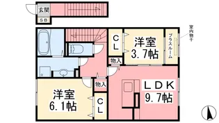 シャルマンコート【2階】の間取り
