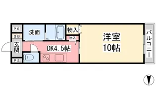 アンディーン清水町【205号室】の間取り