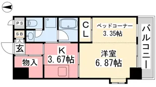 オーベルジュ本町【303号室】の間取り