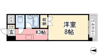 シティーハイツ本町【205号室】の間取り