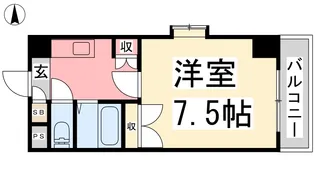 ジョイフル第2祝谷【201号室】の間取り