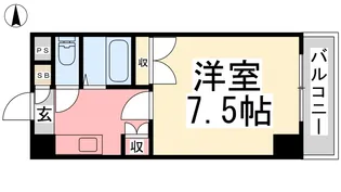ジョイフル第2祝谷【202号室】の間取り