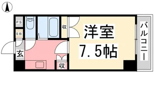 ジョイフル第2祝谷【405号室】の間取り