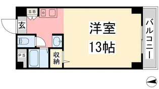 ハピネスイン1【202号室】の間取り