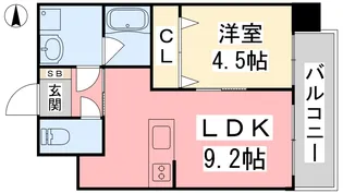 ヴァン・ボヌール斎院【603号室】の間取り