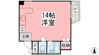 毘沙門坂ビル 東【411号室】の間取り