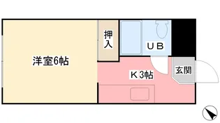 UKENA土橋【405号室】の間取り