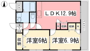 モナーク余戸【104号室】の間取り