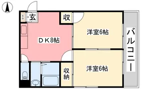 YAMANORI−2【302号室】の間取り