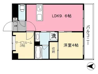 アスティオン本町【1005号室】の間取り