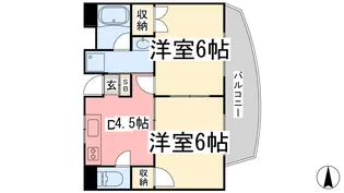 アップルリング【101号室】の間取り