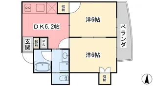 アップルリング【102号室】の間取り