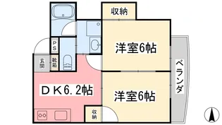 アップルリング【203号室】の間取り