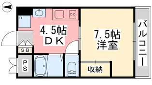 アヴァンセ樽味【103号室】の間取り