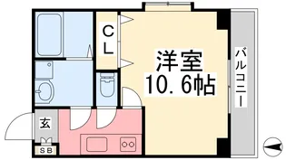 エクセラン清水【202号室】の間取り