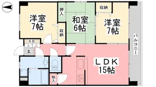 パークヒルズ道後【403号室】の間取り