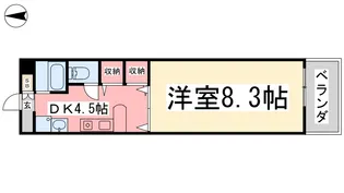 ガルテン道後【102号室】の間取り