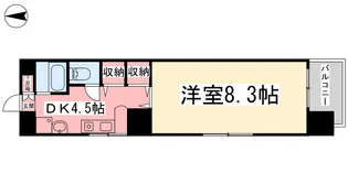 ガルテン道後【106号室】の間取り