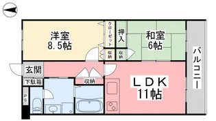 ハピネスイン3【502号室】の間取り