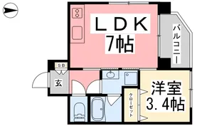 パミドール【405号室】の間取り