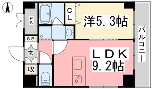 佐伯ビルディングス【2-A号室】の間取り