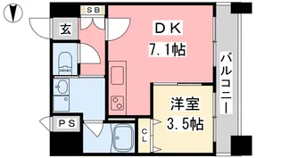ツイン・ハーモニー道後Ⅰ【502号室】の間取り