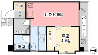 ヴェルデ・ビュー大手町【401号室】の間取り
