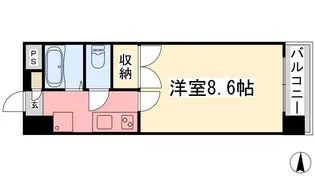 ベルジュ道後【502号室】の間取り