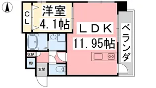 ソレイユ道後【503号室】の間取り
