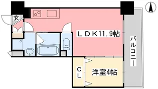 アーバン道後今市【1103号室】の間取り
