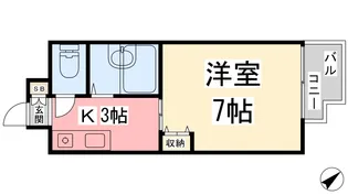 フリーダム道後【203号室】の間取り