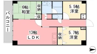 リビエール道後【2階】の間取り