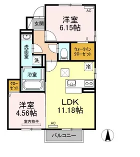 メゾン・ネオリヴェールA棟【101号室】の間取り