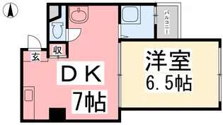 三和マンション末広【206号室】の間取り
