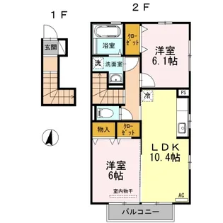 グレーシア【201号室】の間取り
