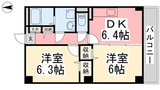 サンライト竹原【4階】の間取り