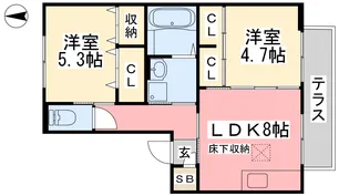 2LDKの間取り画像