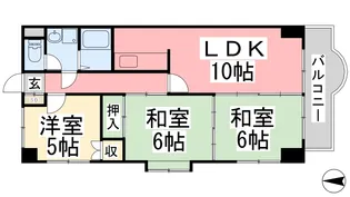 リバーサイドいして【2階】の間取り