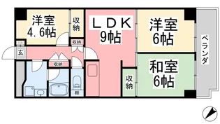 チュリス松山【803号室】の間取り