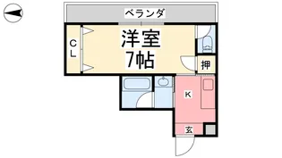 東一万ビル【401号室】の間取り