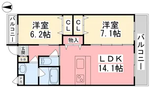 ブライム和泉N-BASE【301号室】の間取り