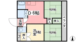 松山西ハイツ【703号室】の間取り