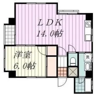 キララ・ロジュマン【401号室】の間取り